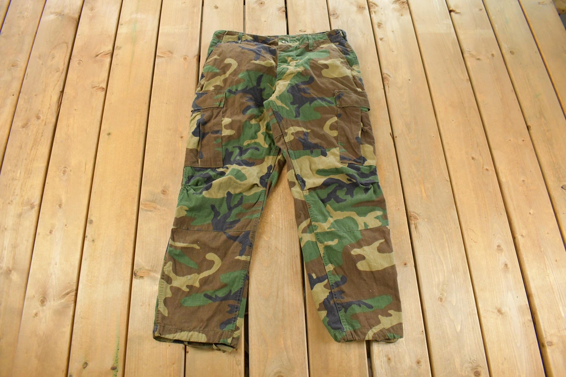 Vintage 2000s Army Military Woodland Camo Cargo Pants Men's 33 x 28