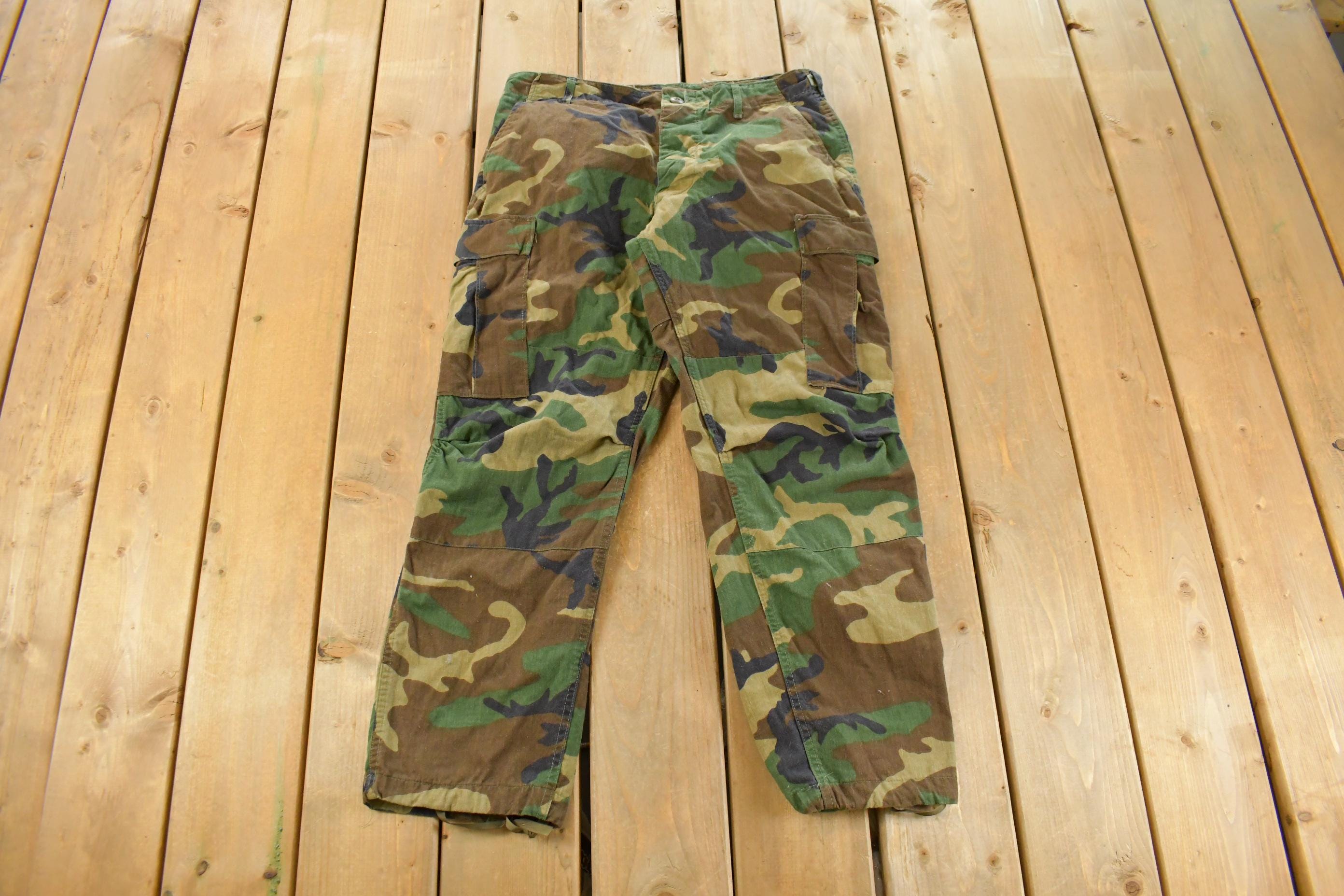 Vintage 2000s Army Military Woodland Camo Cargo Pants Men's 33 x 28