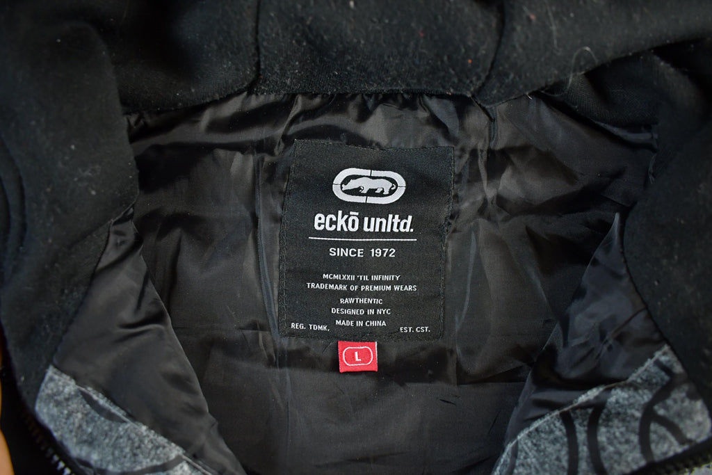 Vintage Y2K Ecko Unltd Hooded Jacket Men's Large