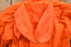 Vintage 1980s Solid Orange Fur Hood Jacket