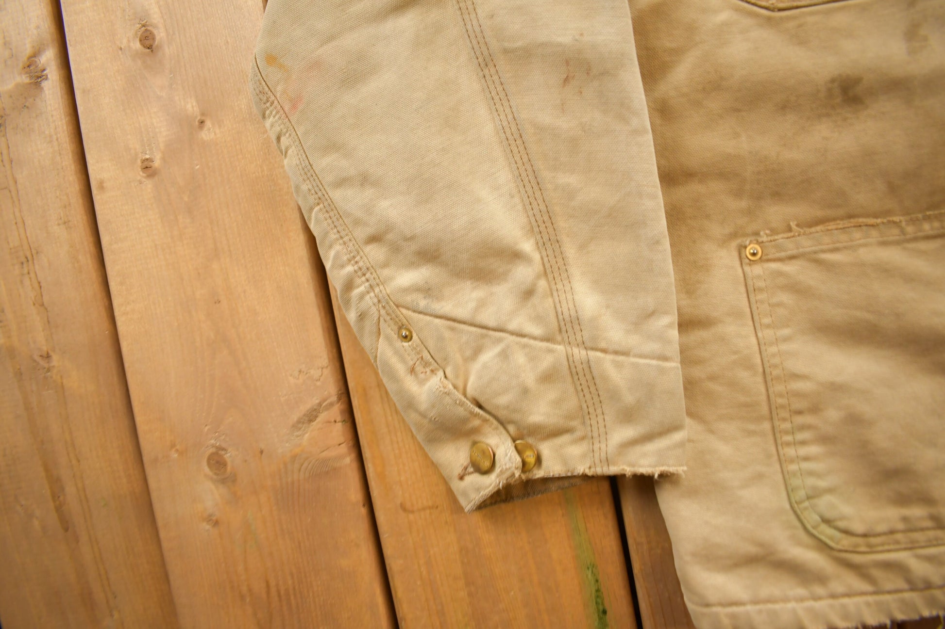 Vintage 1980s Carhartt Blanket Lined Chore Coat