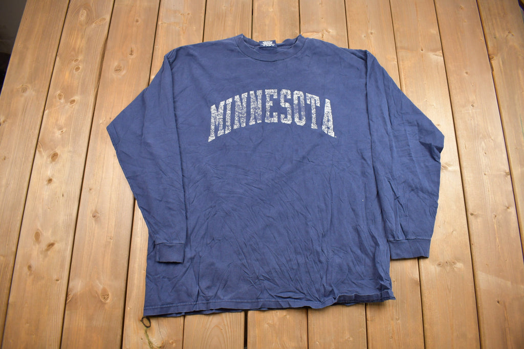 Vintage 1990s Minnesota Souvenir Long Sleeve / Streetwear / Made In USA / Vacation Tee / Travel Long Sleeve