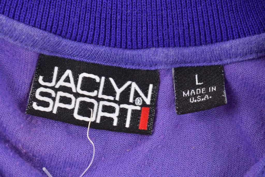 Vintage 1990s Jaclyn Sport Velour Sweater  Quarter Button  Unisex  Made in USA  90s Sweater  Streetwear  Track Suit
