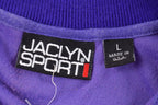 Vintage 1990s Jaclyn Sport Velour Sweater  Quarter Button  Unisex  Made in USA  90s Sweater  Streetwear  Track Suit
