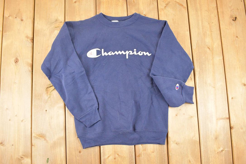 Vintage 1990s Champion Graphic Print Crewneck Sweatshirt Youth L