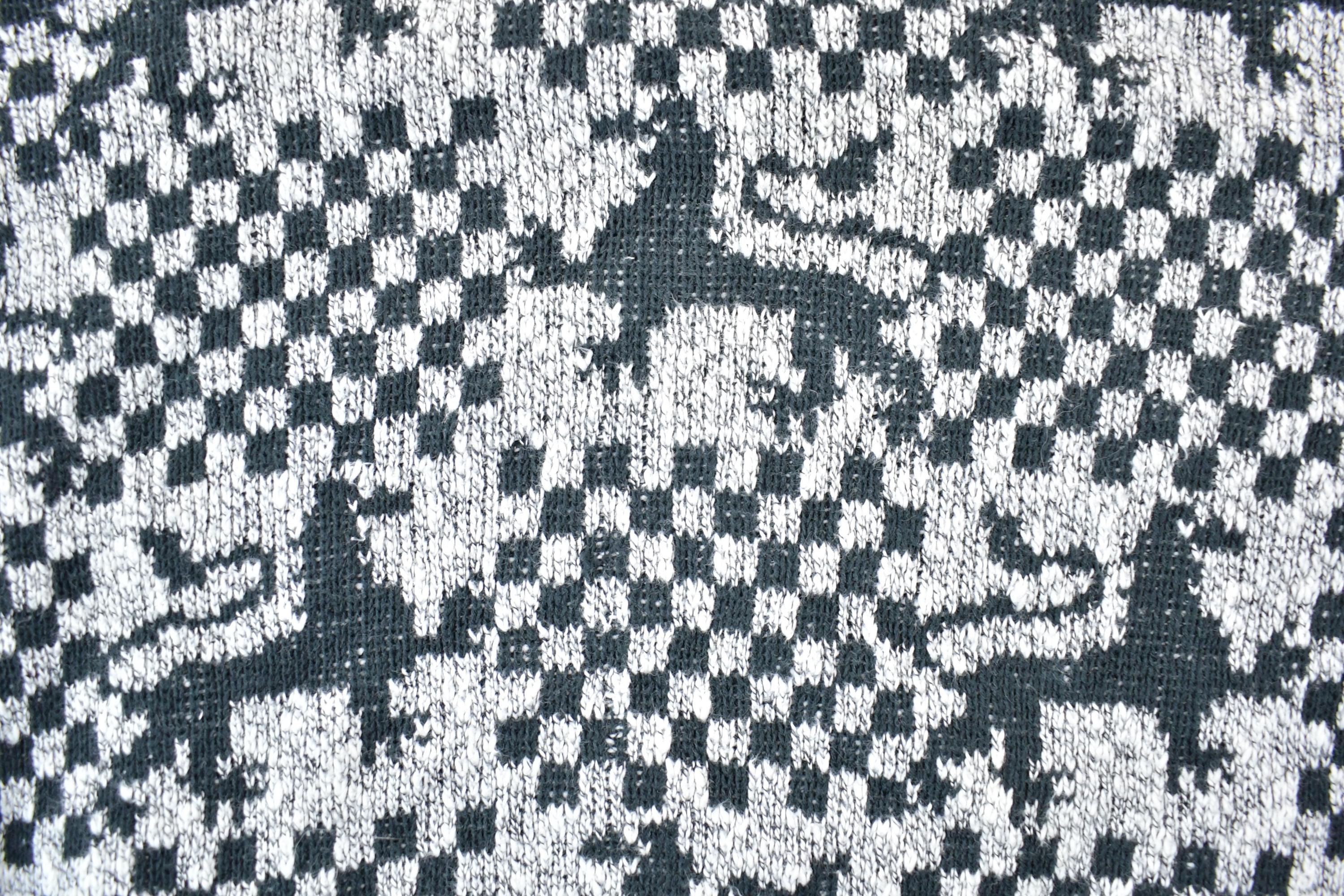 Vintage 1990s Dragon Pattern Knit Collared Sweater  90s Crewneck  Made In USA  Preppy Knit