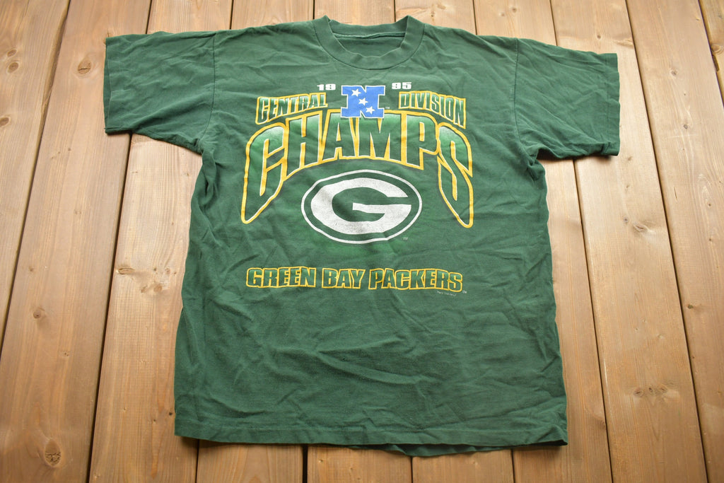 Vintage 1995 Green Bay Packers Central Division Champs NFL Graphic T-Shirt