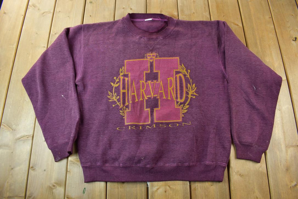 Vintage 1990s Harvard University Collegiate Crewneck  Vintage Harvard  Sportswear  Americana  Harvard Crimson