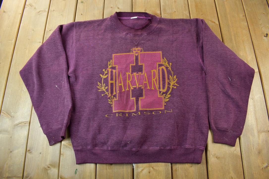 Vintage 1990s Harvard University Collegiate Crewneck  Vintage Harvard  Sportswear  Americana  Harvard Crimson