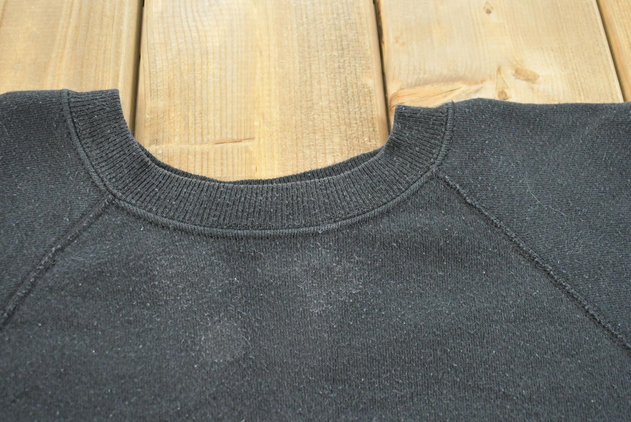 Vintage 1990s Hanes Her Way Blank Black Crewneck Sweatshirt Womens 3XL