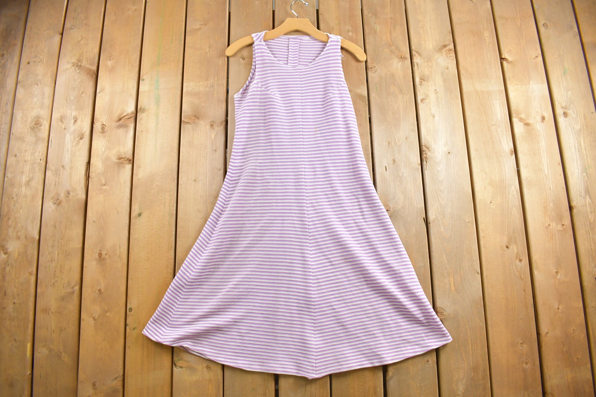 Vintage 1970s Striped Midi Dress