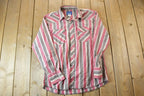 Vintage 1990s Wrangler Western Shirts Striped Button Up Shirt