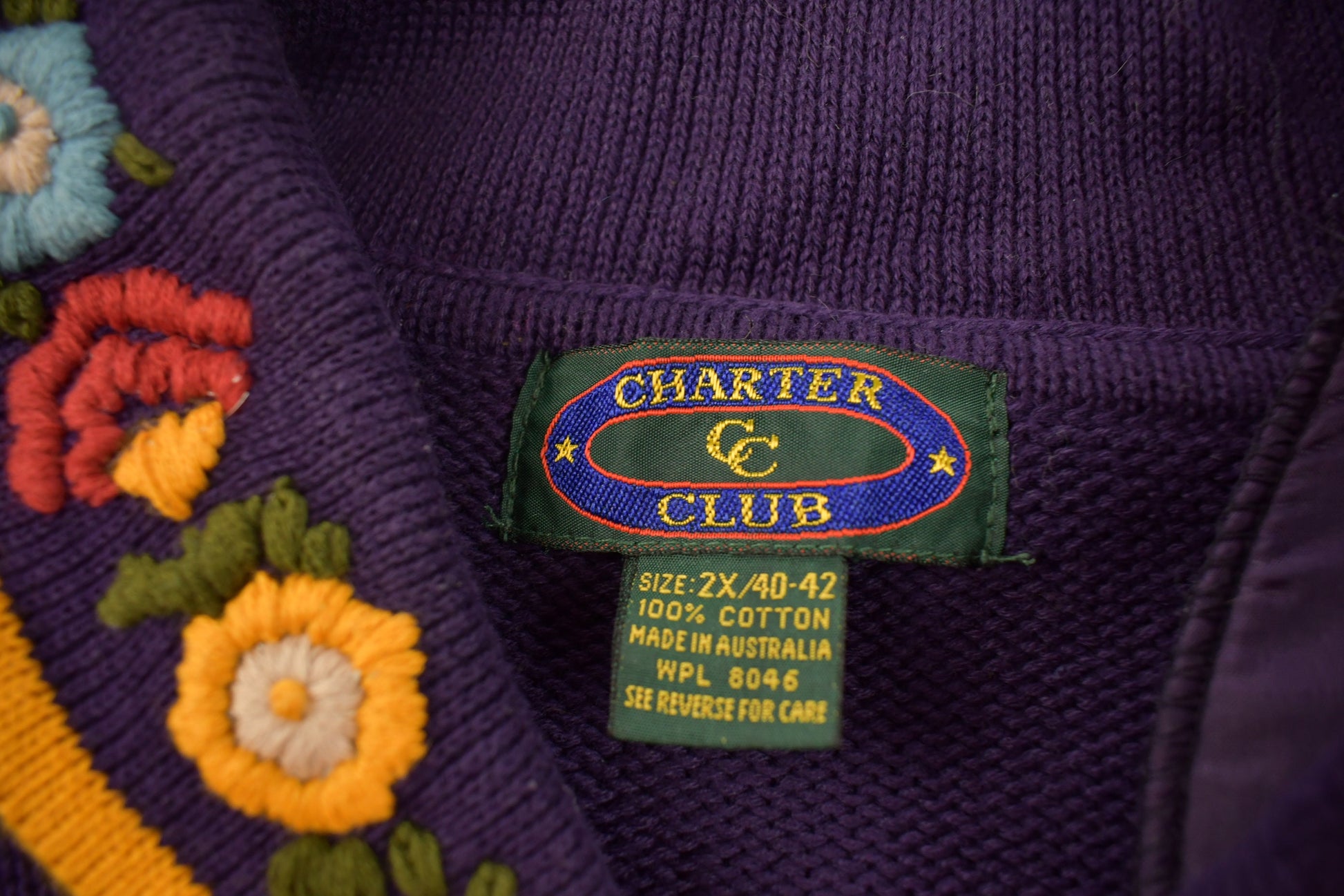 Vintage 1990s Charter Club Knitted Crewneck Sweater