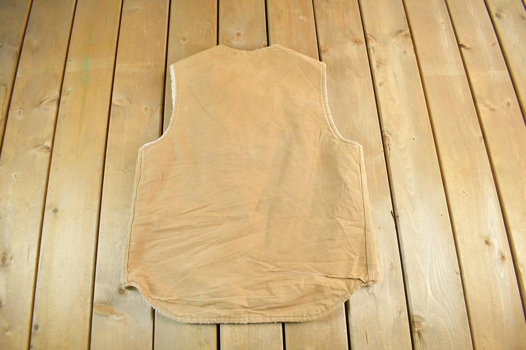 Vintage 1980s Carhartt Sherpa Lined Vest Jacket Mens Large Tall