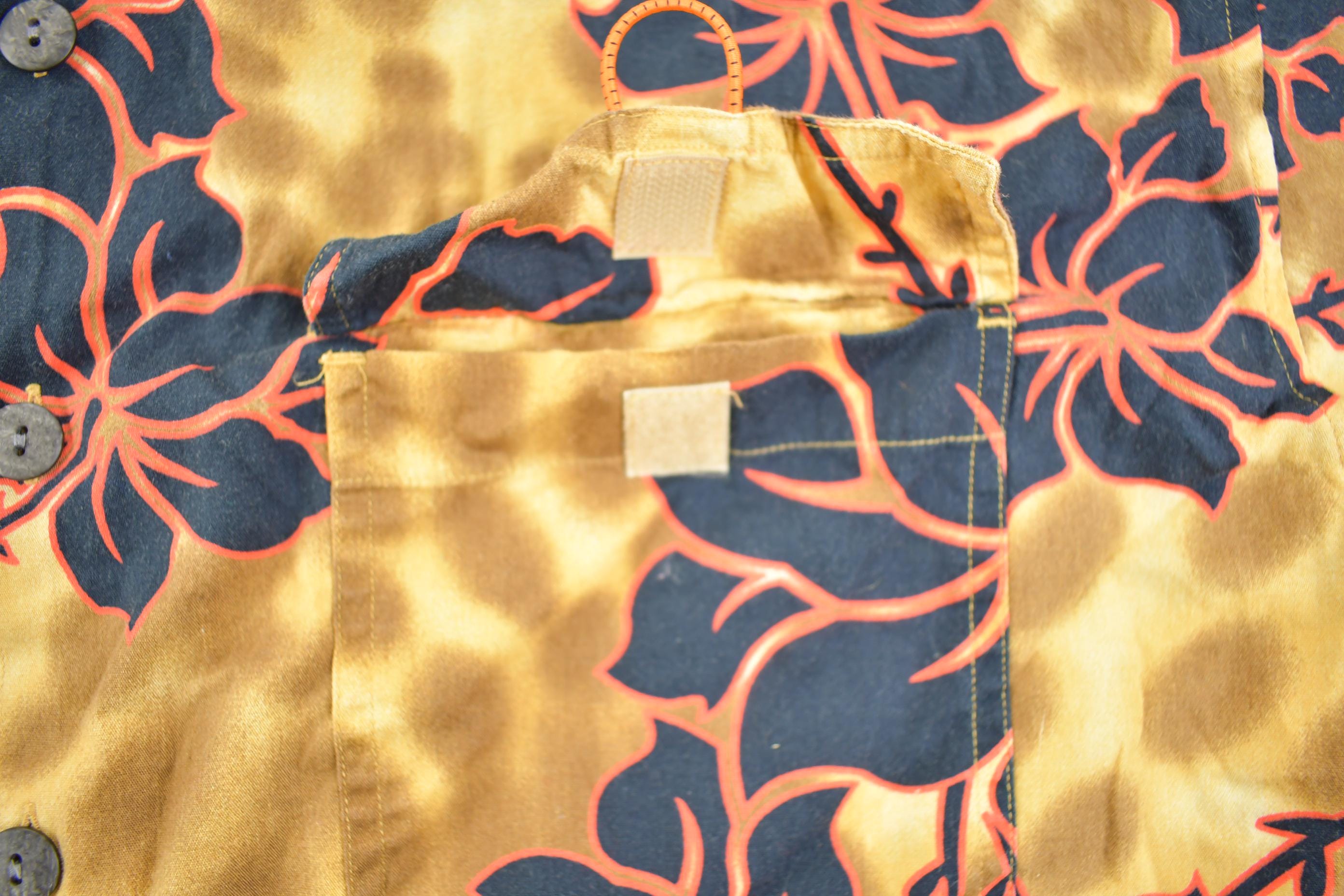 Vintage Y2k Jantzen Funky Floral Hawaiian Button Up Shirt
