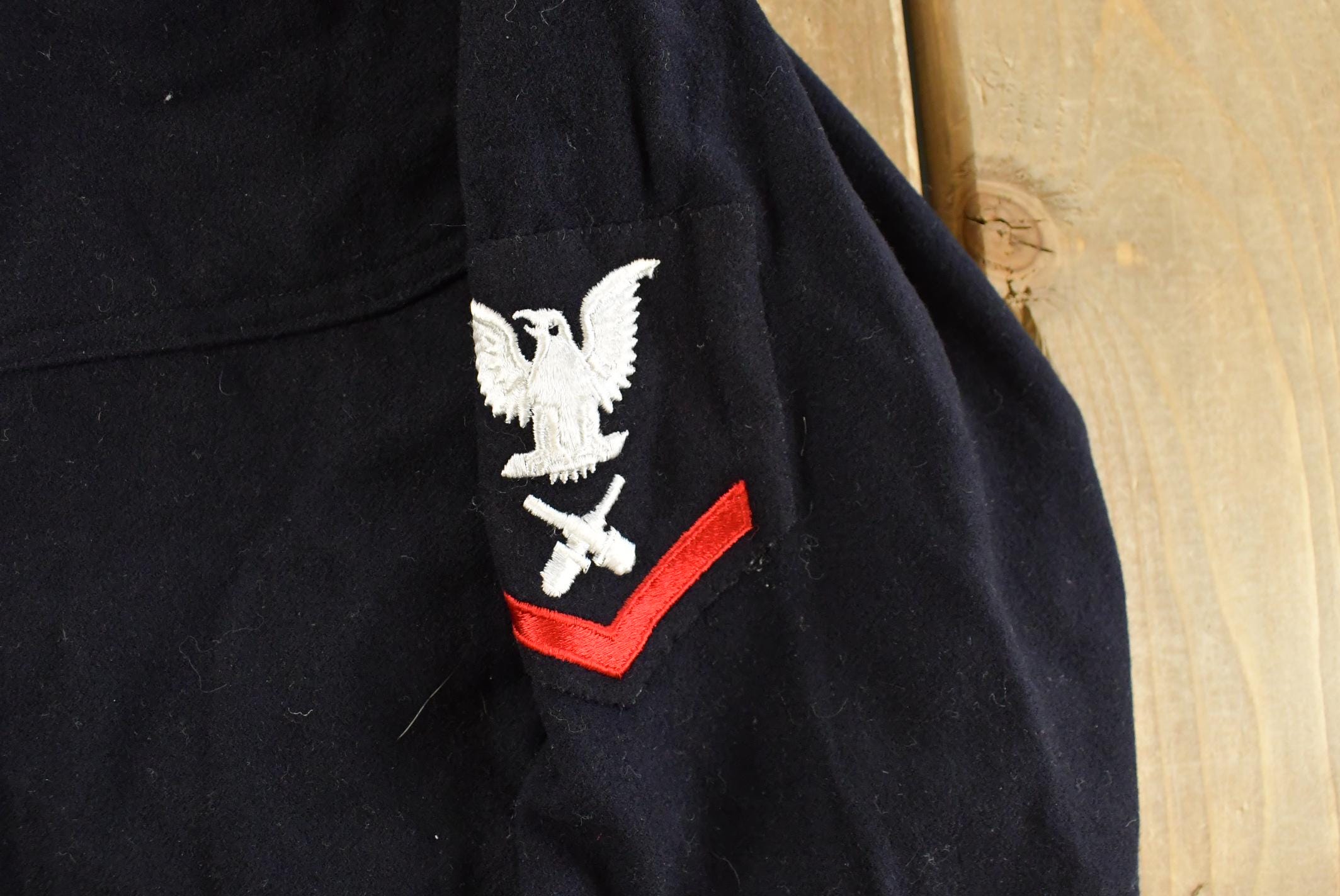 Vintage 1960s Naval Clothing Factory Wool Sailor Uniform Pullover Men's Small
