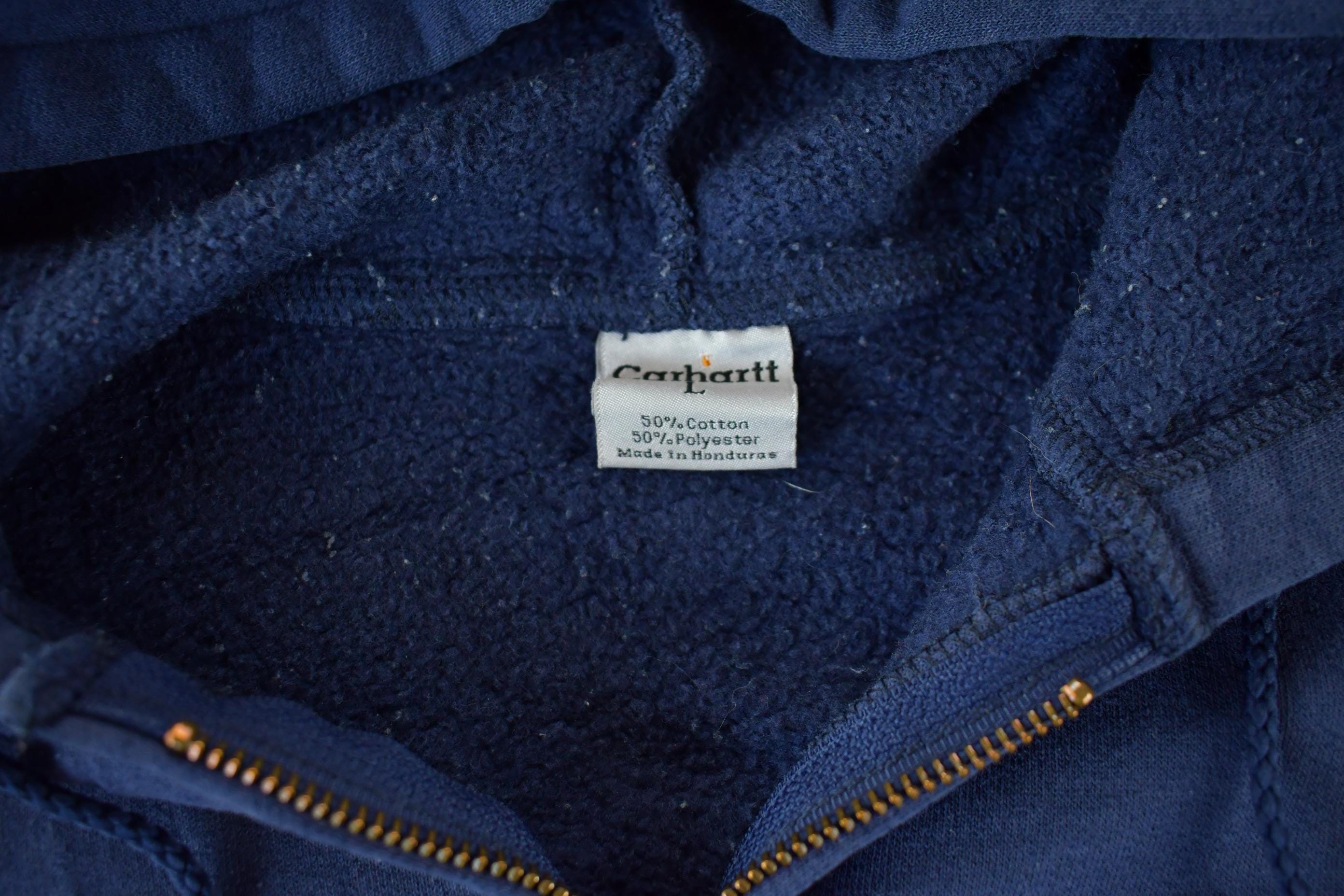 Vintage 1990s Distressed Carhartt Zip Up Thermal Hoodie