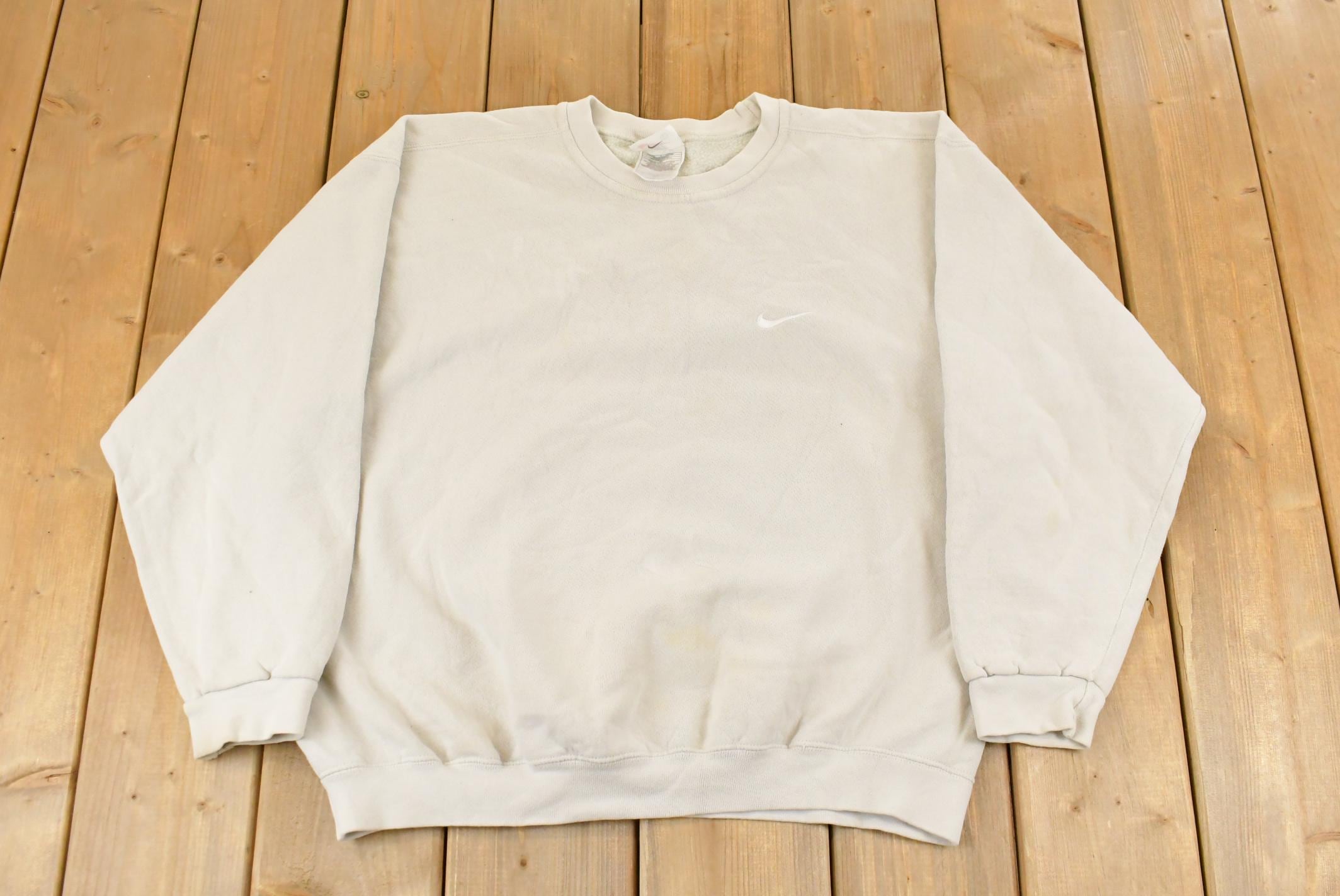 Vintage 1990s Nike Embroidered Mini Swoosh Crewneck Sweatshirt Men's Large