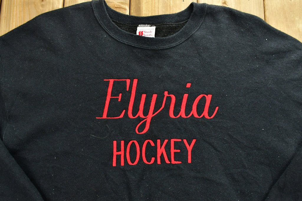 Vintage 1990's Elyria Hockey Embroidered Crewneck Sweatshirt