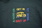 Vintage 1990s Jerzees Supersweats Embroidered Bus Crewneck Sweatshirt Made In USA