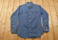 Vintage 1990s Wrangler Western Style Denim Snap Button Shirt