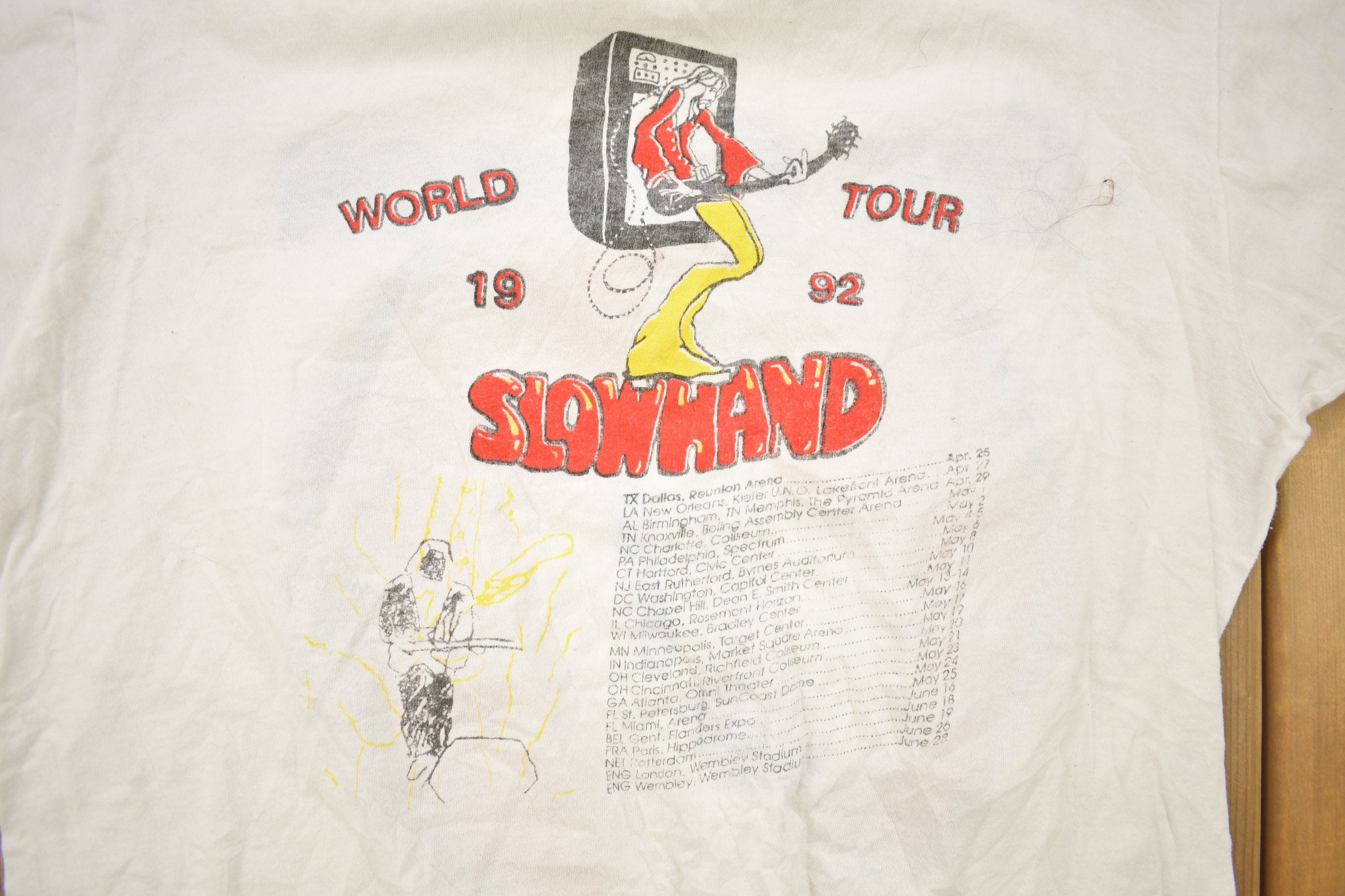 Vintage 1992 Eric Clapton Slow Hand World Tour Band T-shirt