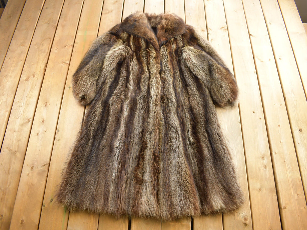 Vintage 1970s Full Length Multi Brown Mink Fur Coat