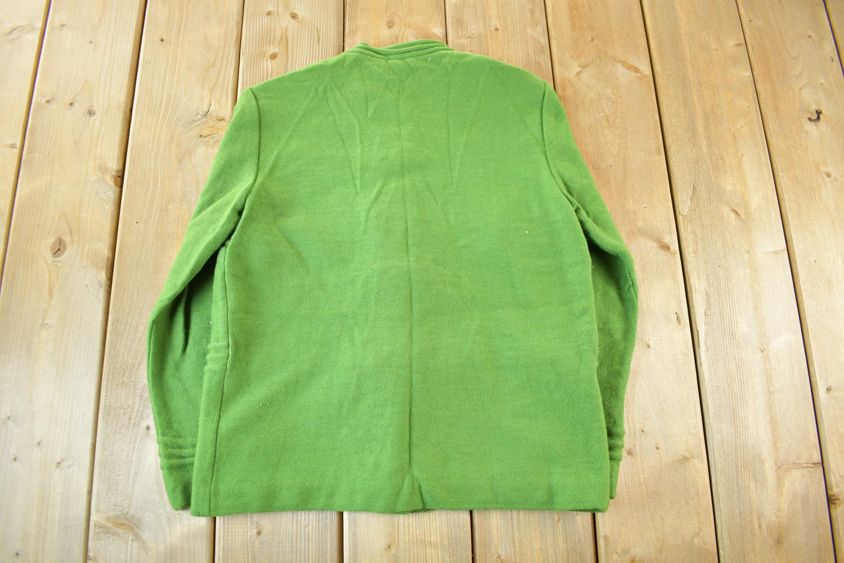 Vintage 1960s 1970s Polish Wool Cardigan Sweater Women's Small