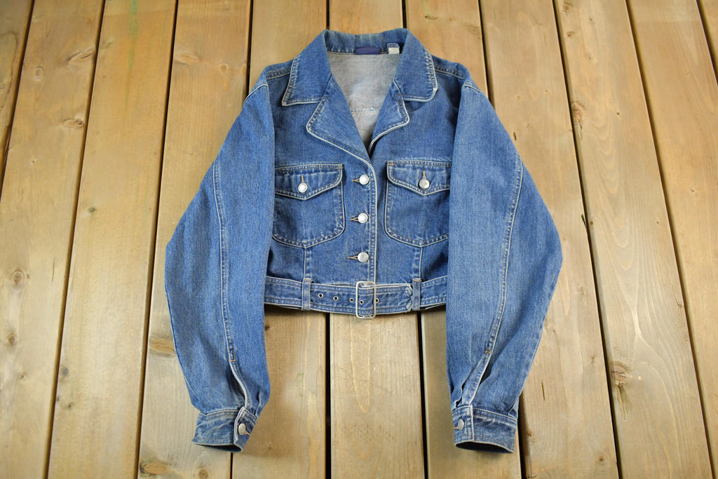 Vintage 1990s Gap Cropped Denim Jean Jacket Women's Medium