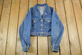 Vintage 1990s Gap Cropped Denim Jean Jacket Women's Medium