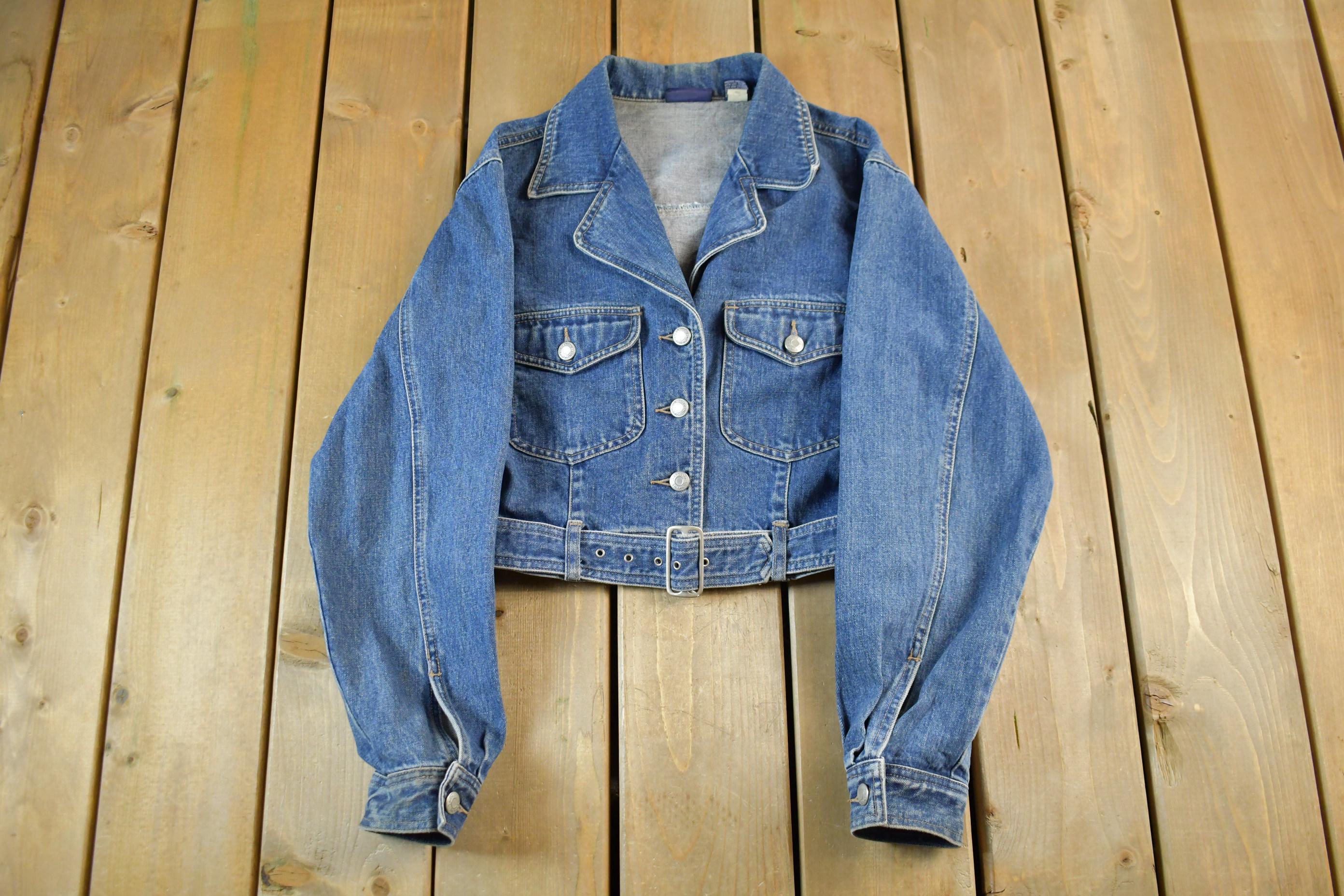 Vintage 1990s Gap Cropped Denim Jean Jacket Women's Medium