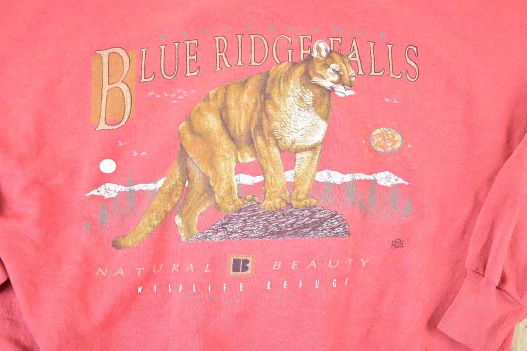 Vintage 1990s Blue Ridge Falls Wildcats Crewneck Sweatshirt Mens XL