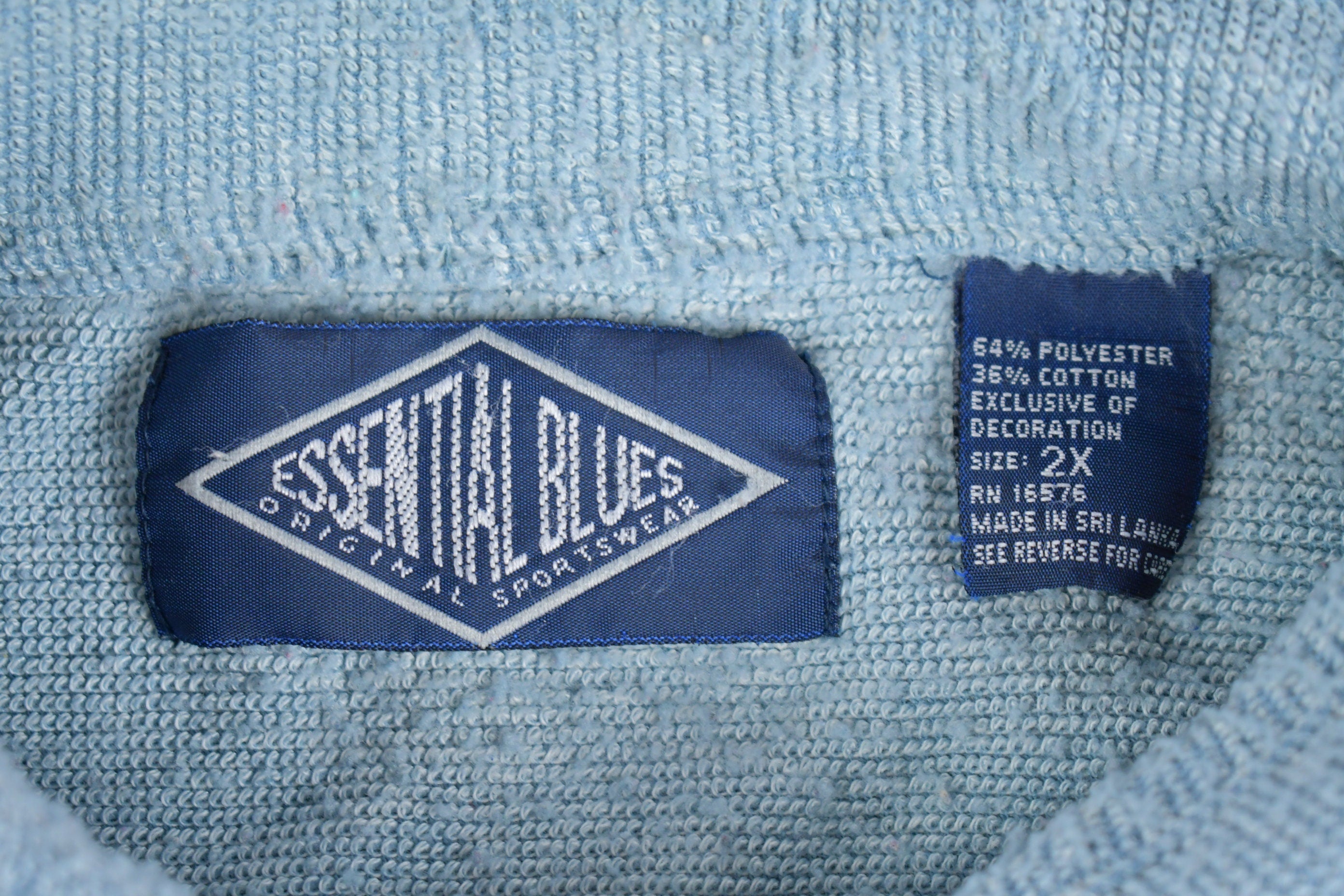 Vintage 1990s Essential Blues Knit Polo Shirt