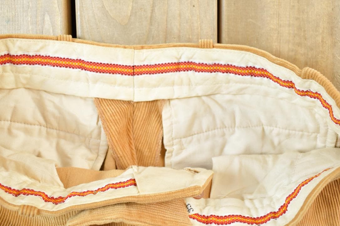 Vintage 1960s Tan Bell Bottom Corduroy Pants