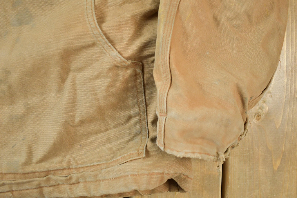 Vintage 1990s Distressed Carhartt Flame Resistant Blanket Lined Jacket Made In USA