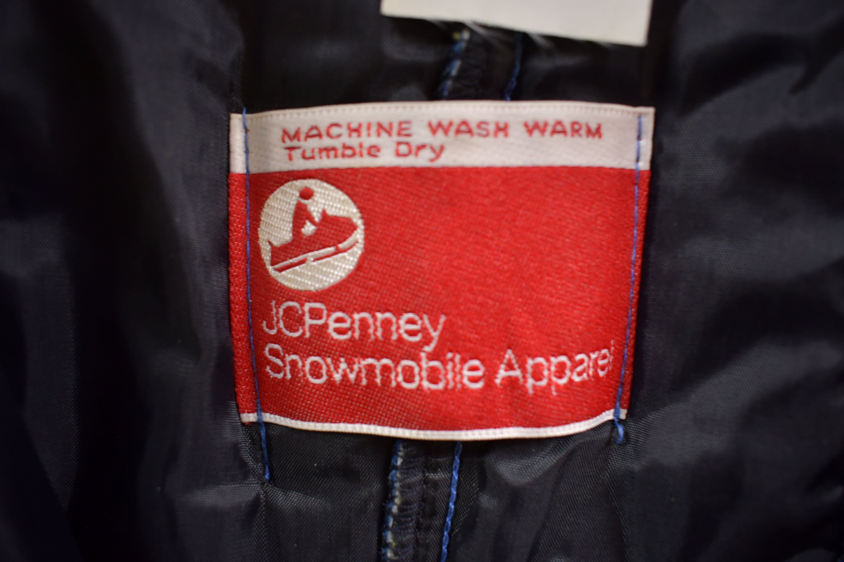 Vintage 1980s JC Penny Snowmobile Jumpsuit Size 38-40 Medium / Vintage Coveralls / Distressed Workwear / One Piece Work Suit