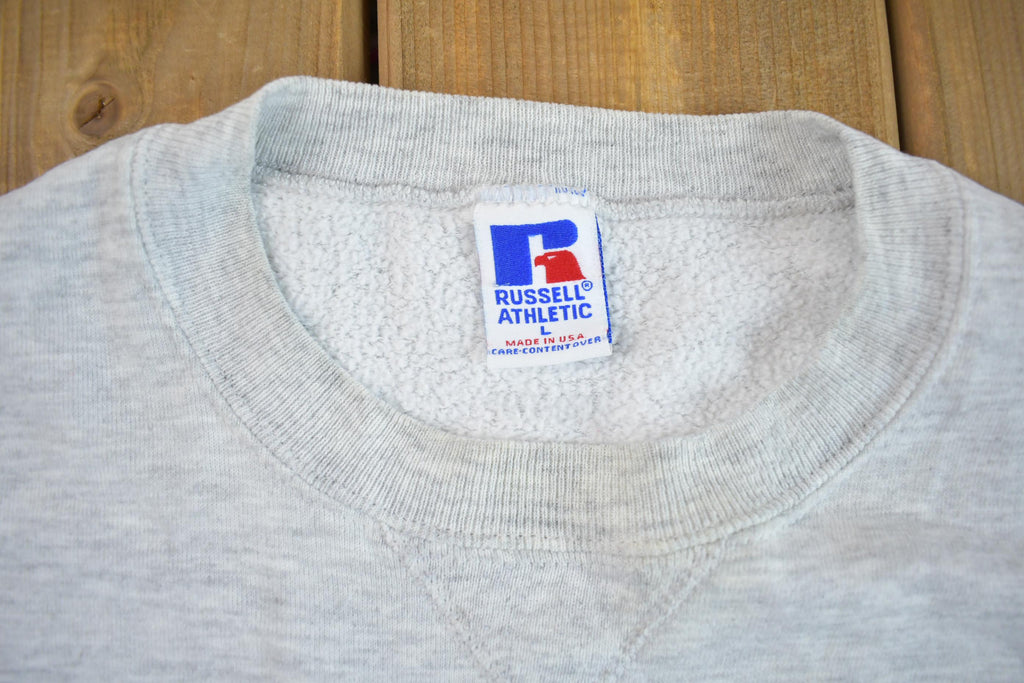 Vintage 1990s Collegiate Russel Crewneck Sweatshirt Made In USA