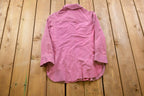 Vintage 1960s Pink Suede Leather Button Up Jacket