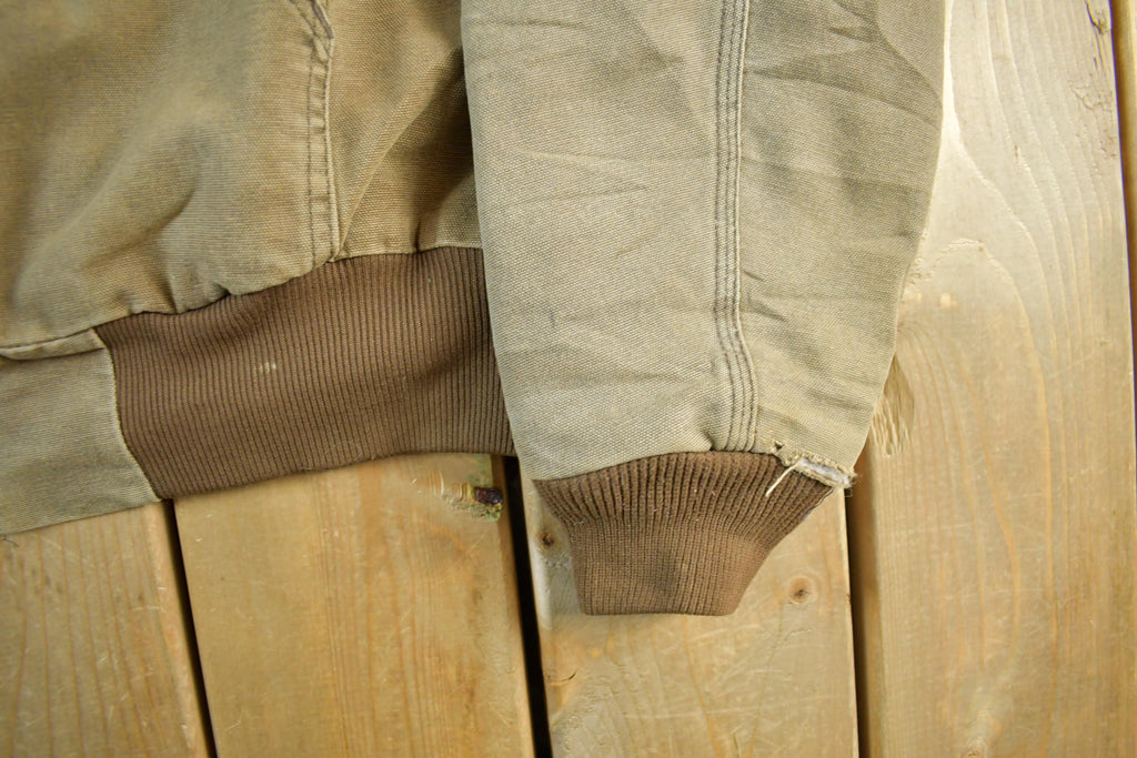 Vintage 80s Carhartt Canvas Hooded Work Jacket - Men's Large Tall