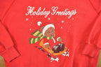 Vintage 1990s Teddy Bear Sled Christmas Crewneck Sweatshirt