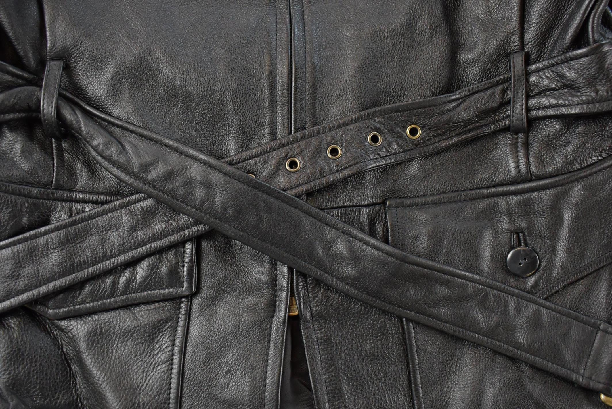 Vintage 1990s Otello Pelle Leather Motorcycle Jacket Women's M / Leather Biker Jacket / Leather Coat / Winter Outerwear / 90s Jacket