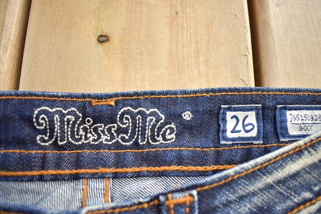Vintage Y2K Miss Me Low Rise Jeans Boot Cut Low Rise Jeans Size 26x33