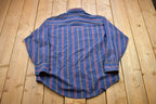 Vintage 1990s Vertical Striped Button Up Shirt