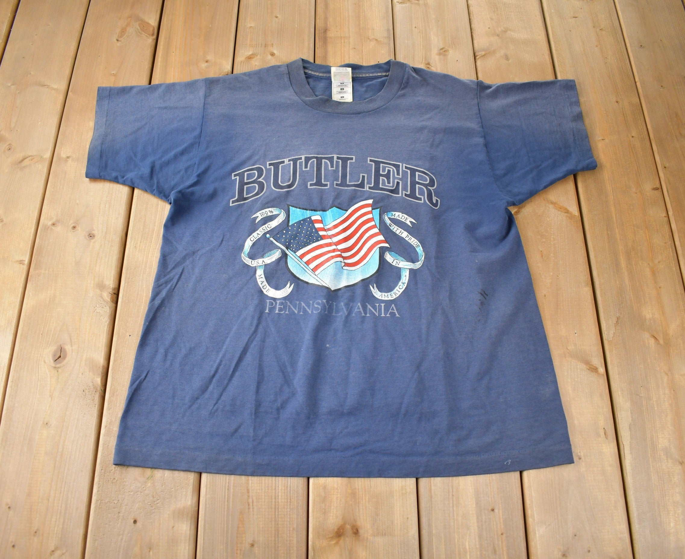 Vintage 1990s Butler Pennsylvania Souvenir Travel T Shirt Made In USA