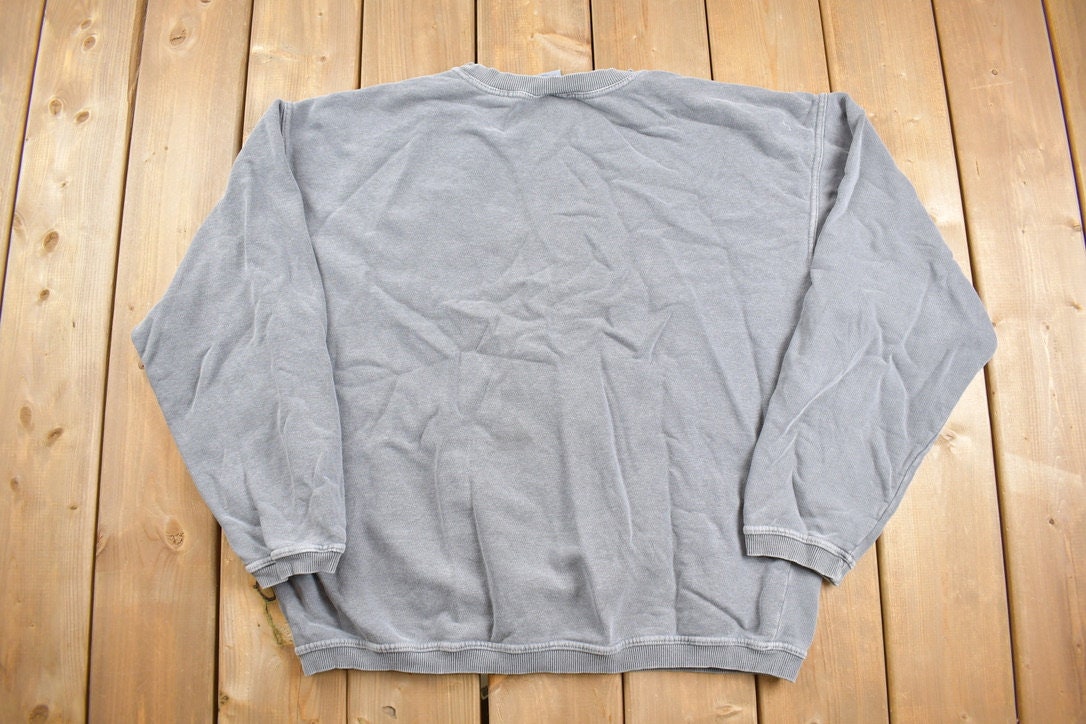 Vintage 1990s Authentic Pigment Blank Grey Crewneck Sweatshirt