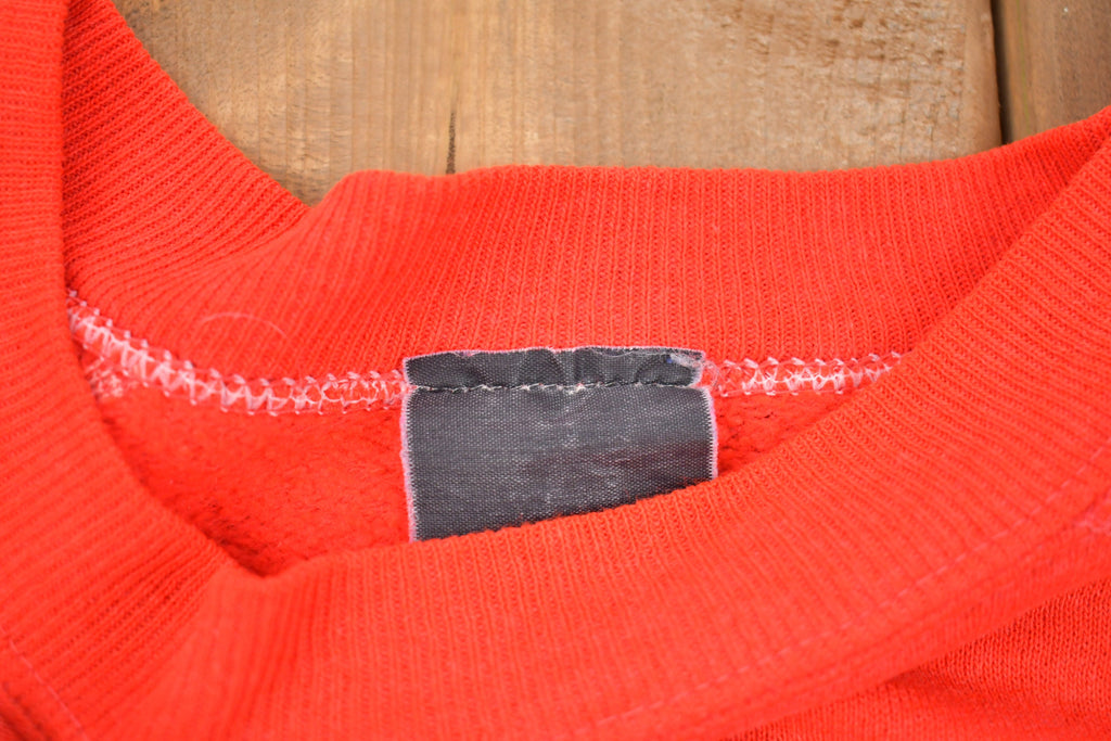Vintage 1980s Red Raglan Cut Crewneck Sweatshirt