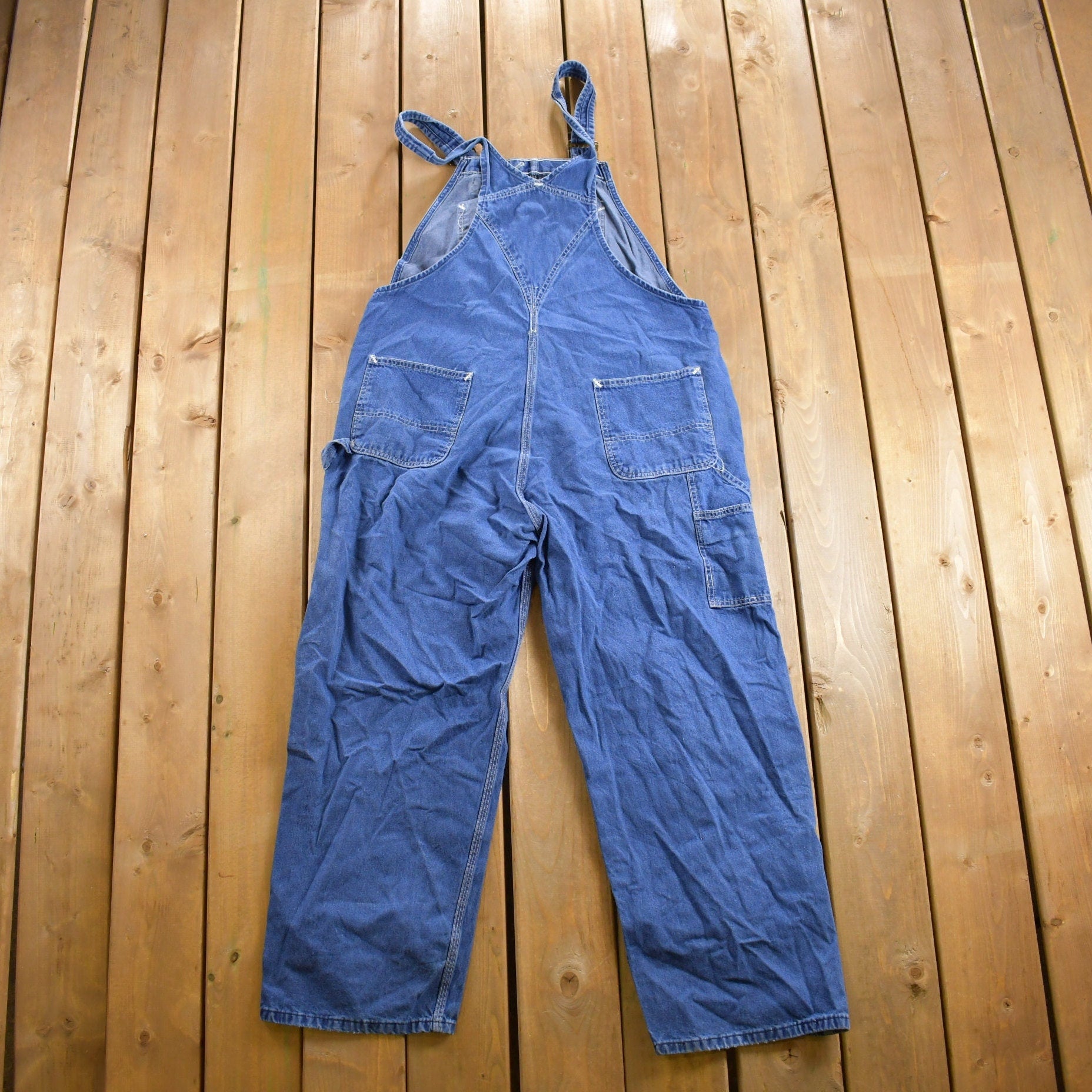 Vintage 1990s Carhartt Denim Jean Overalls Size 42 x 29.5
