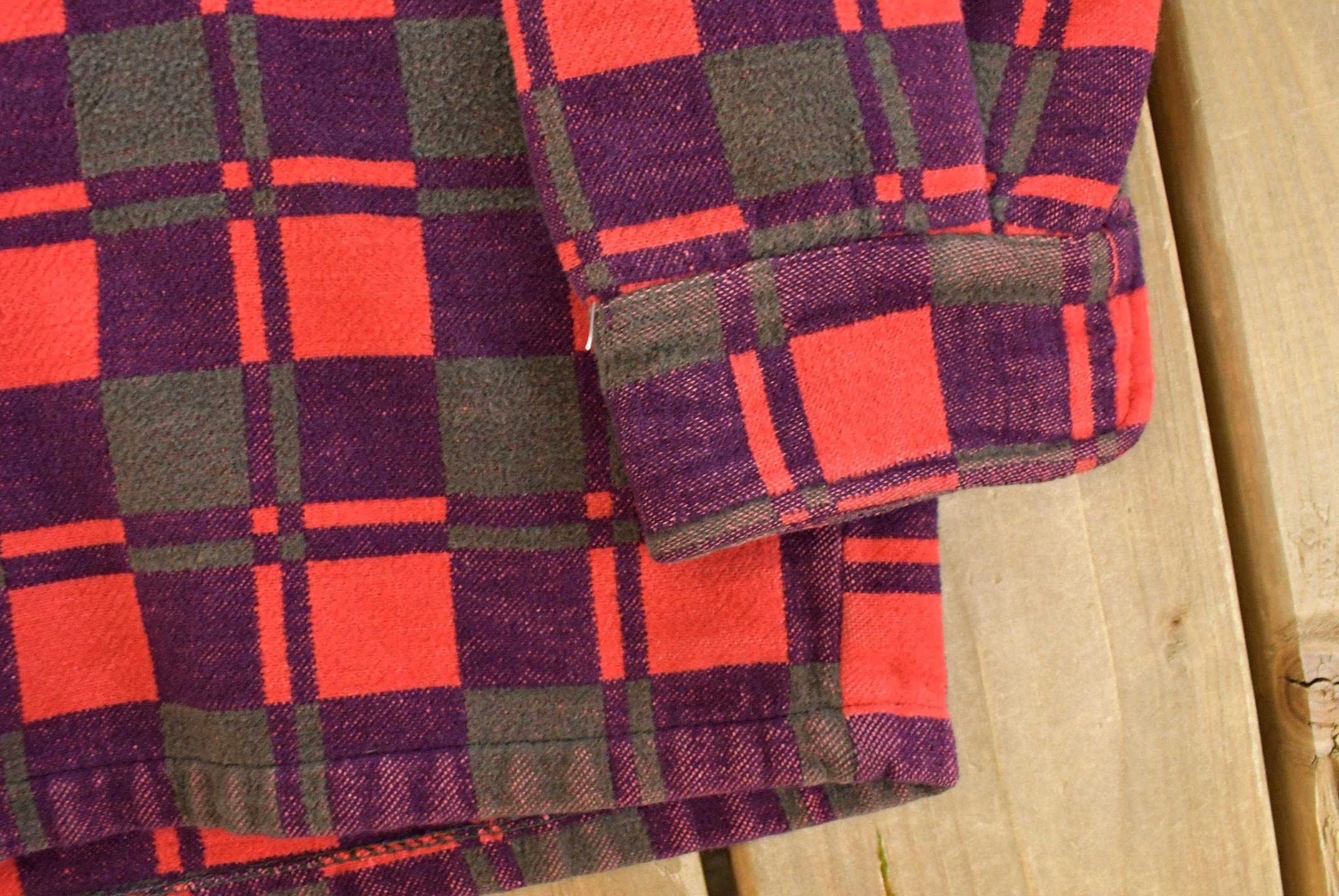 Vintage 1960s Champion Button Up Plaid Flannel Trucker Shirt Men's Small  Vintage Champion  True Vintage