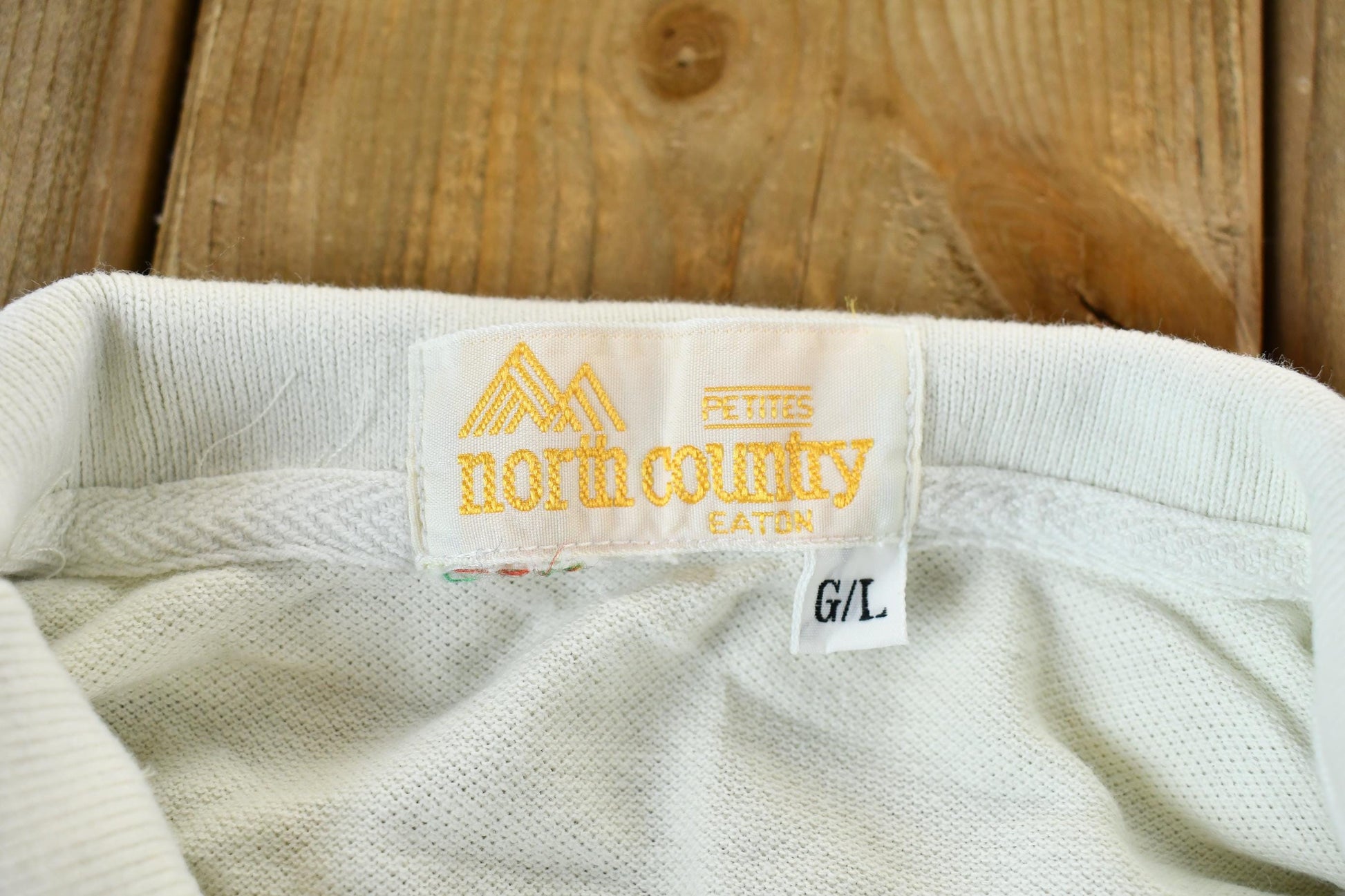 Vintage 1990s North Country Eaton White Golf Polo Shirt