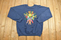 Vintage 1980s Floral Bouquet Theme Hanes Crewneck Sweater